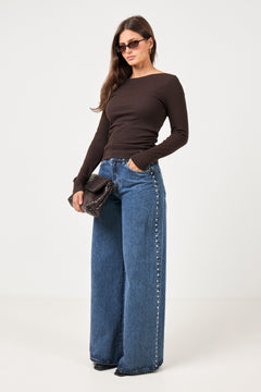 Bailey Studs - Washed Dark Blue