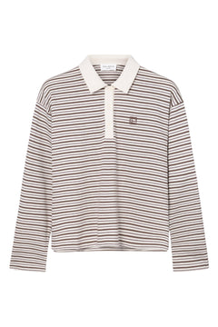 Elmer Polo Shirt - Brown Stripe