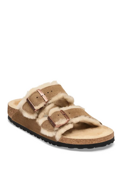 Arizona Shearling Suede Leather - Dark Tea