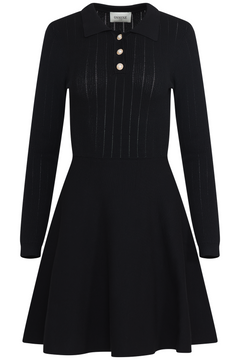 Aslaug Knit Mini Dress - Black