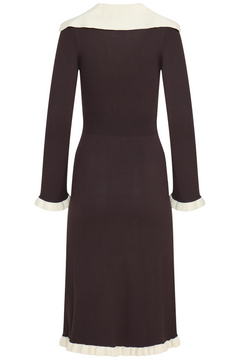 Selma Knitted Midi Dress - Dark Brown