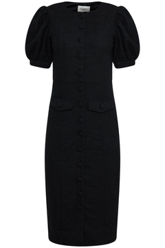 Irma Boucle Midi Dress - Black