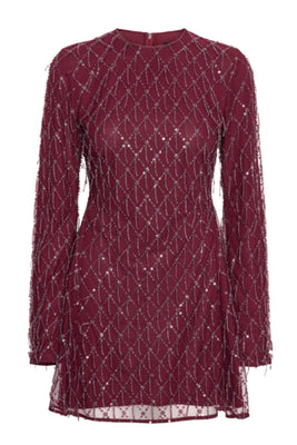 Sequins Mini Flared Dress - Winetasting