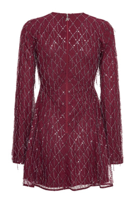 Sequins Mini Flared Dress - Winetasting