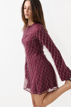 Sequins Mini Flared Dress - Winetasting