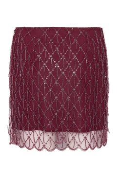 Sequins Mini Skirt - Winetasting