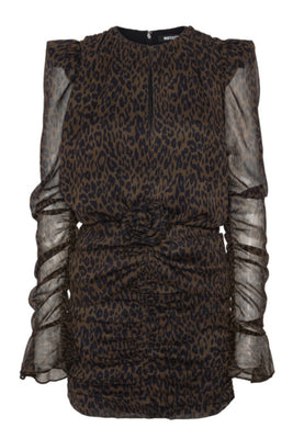 Ruched Flower Mini Dress - Molé Comb.