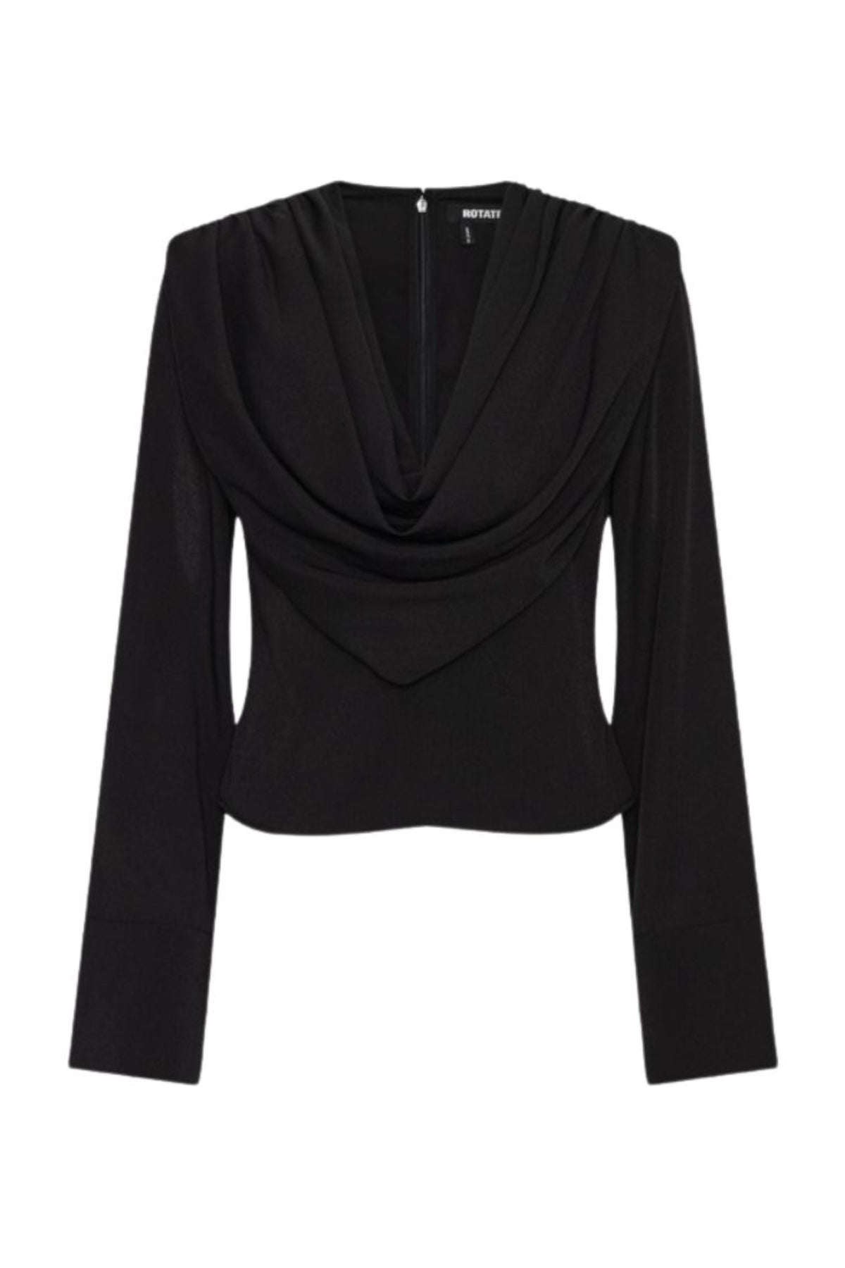 Draped Blouse - Black