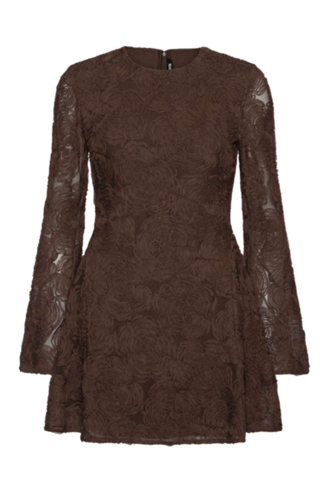 Flower Mesh Ls Mini Dress - Molé