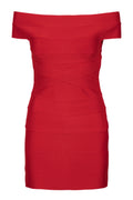 Mini Fitted Knit Dress - Scooter Red