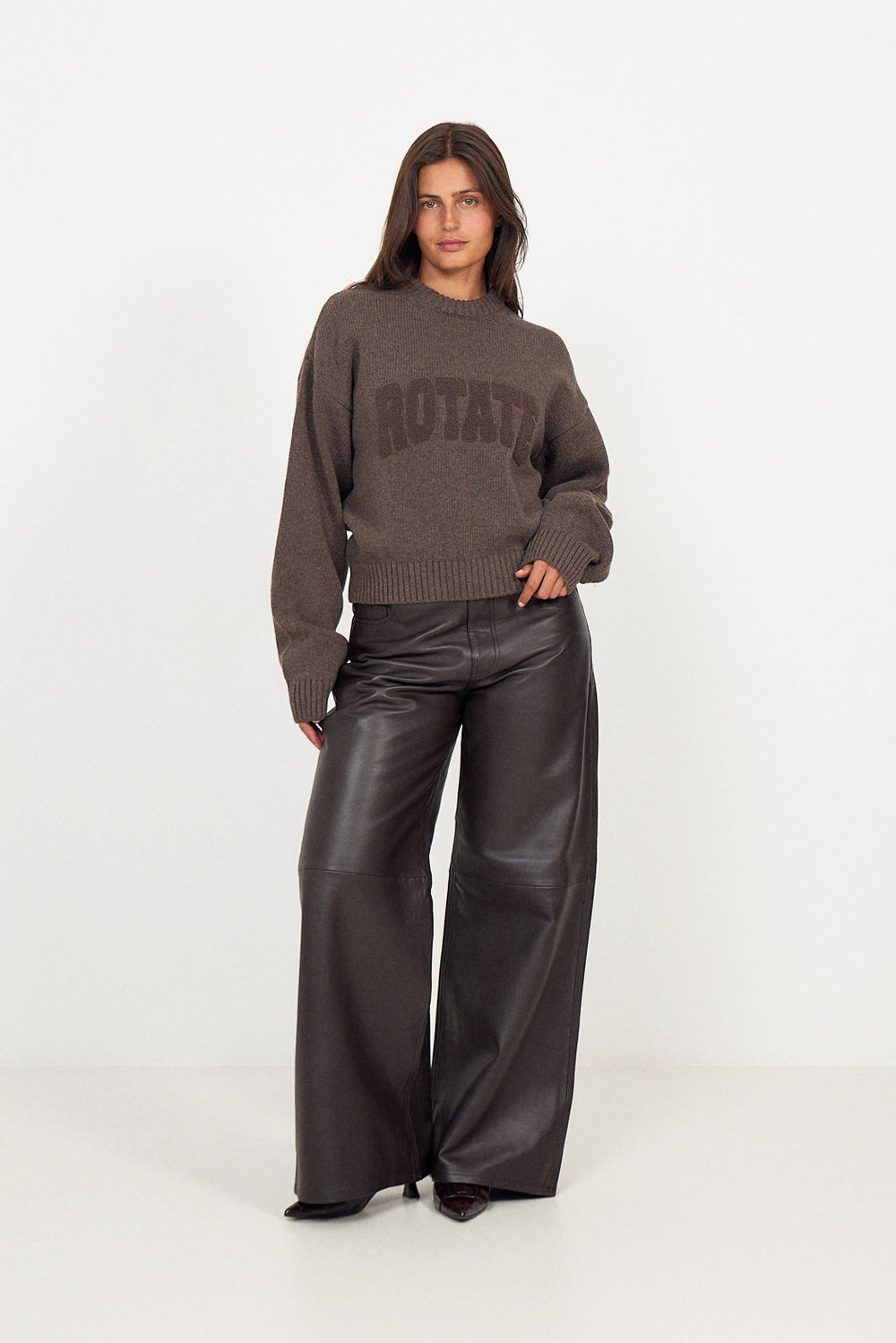 Crewneck Sweater - Cocoa Brown