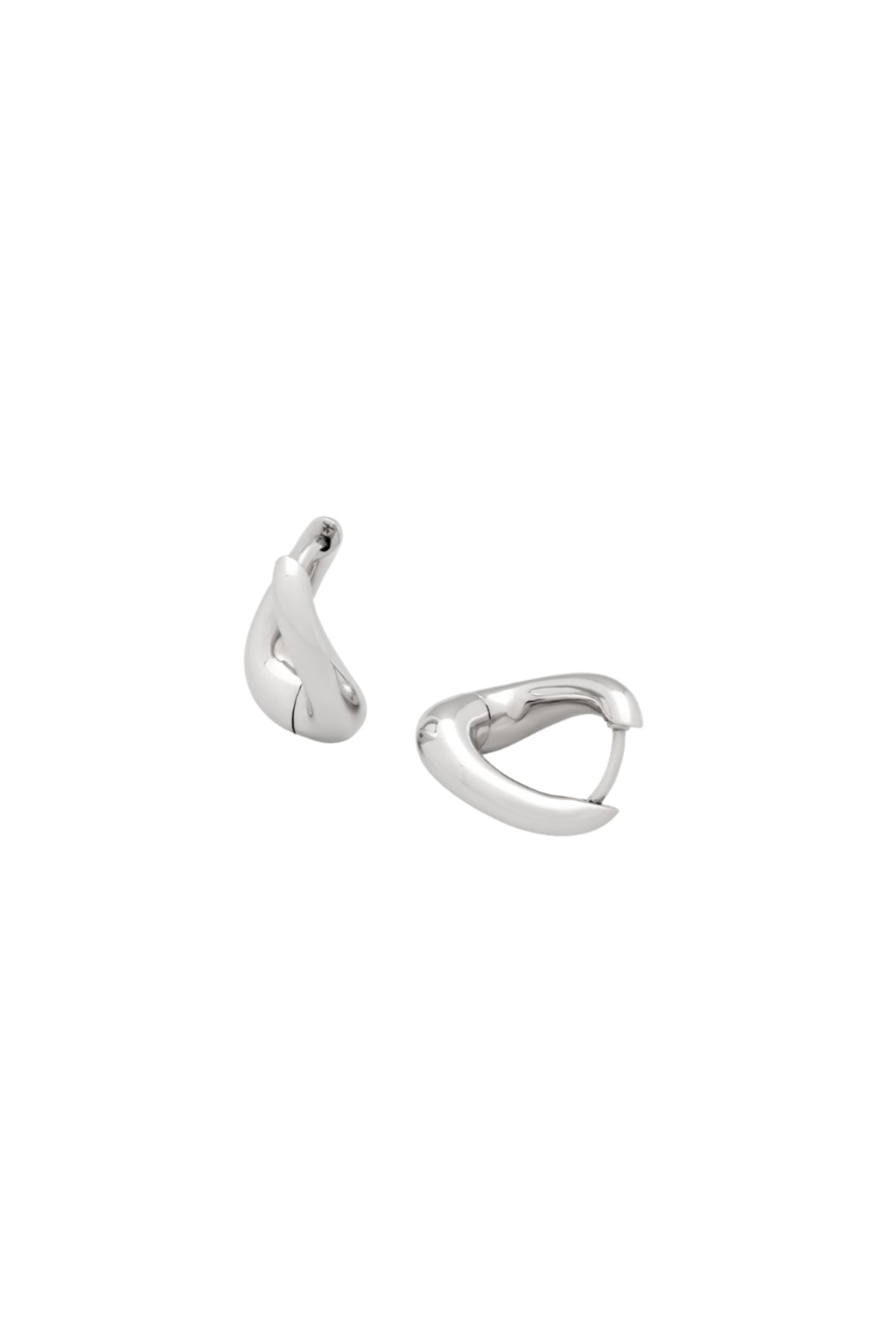 The Twist Hoops Small - Silver