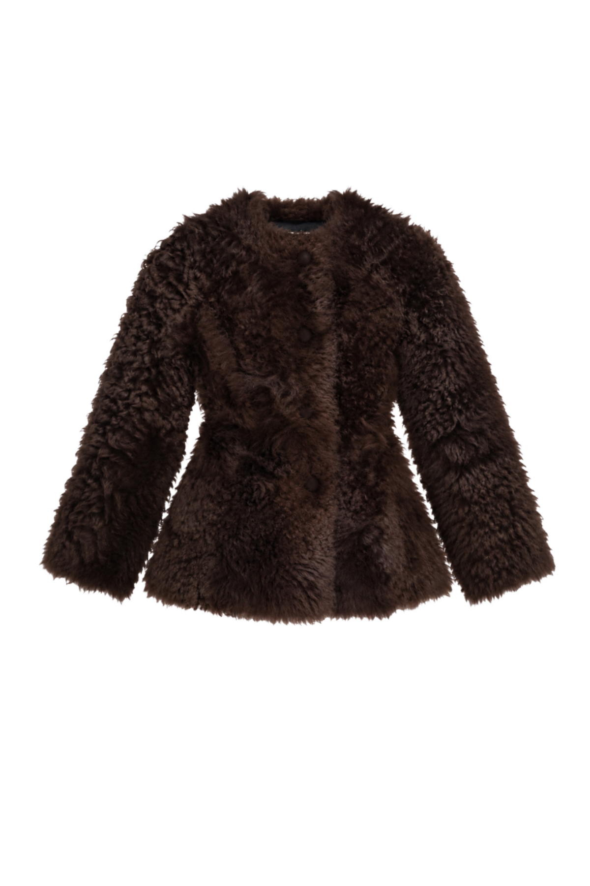 Freya Shearling Jacket - Dark Brown