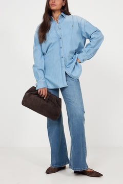 Suede Clutch Bag - Chocolate Torte