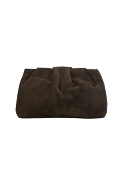 Suede Clutch Bag - Chocolate Torte