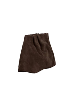 Suede Clutch Bag - Chocolate Torte