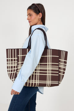 Grid Josie Bag - Hot Fudge Brown