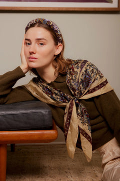 Tapisflora Taby Sia Scarf - Rutabaga White