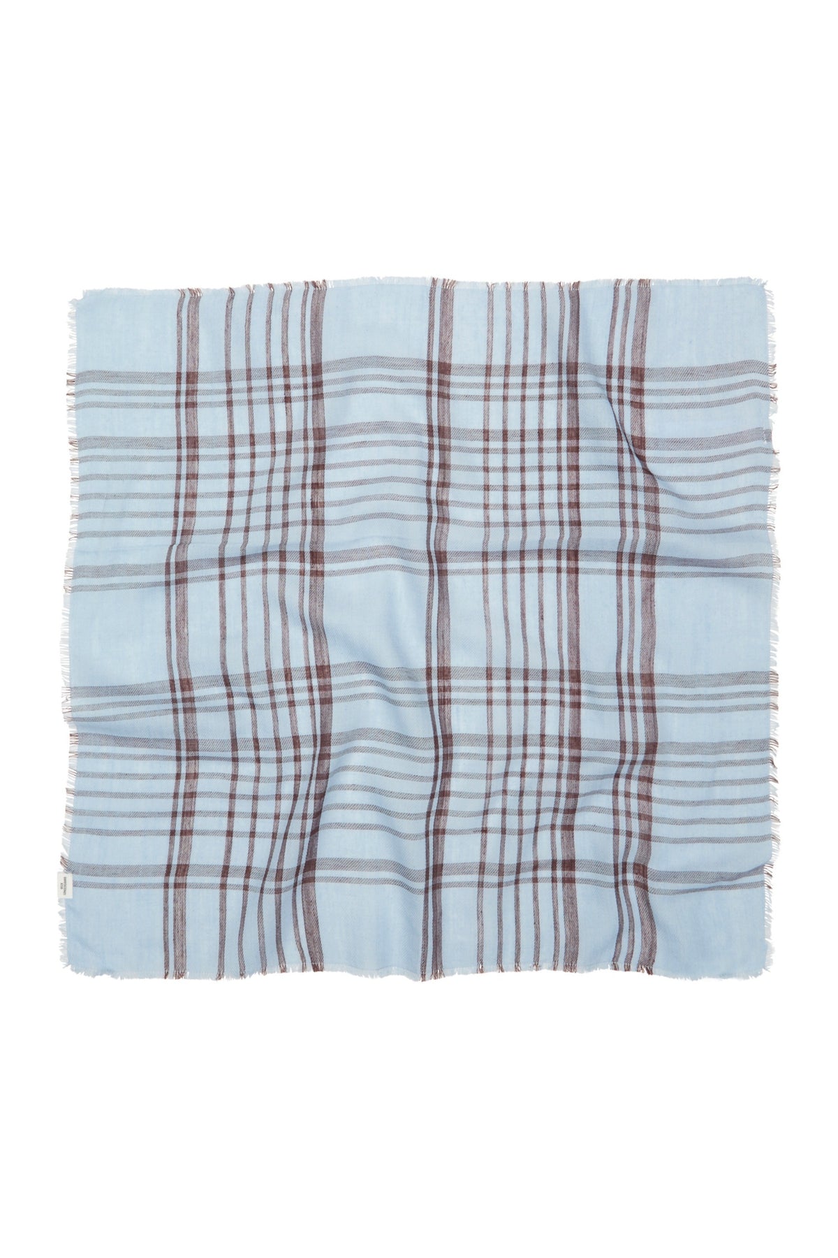 Grid Cowea Scarf - Skyway Blue