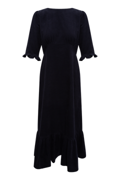 Rita Midi Dress - Midnight Corduroy