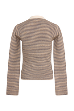 Marte Ls Mini Stripe Polo - Beige
