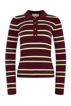Marte Stripe Polo - Plum