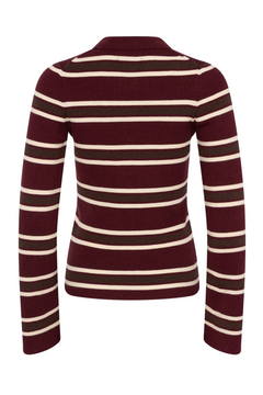 Marte Stripe Polo - Plum