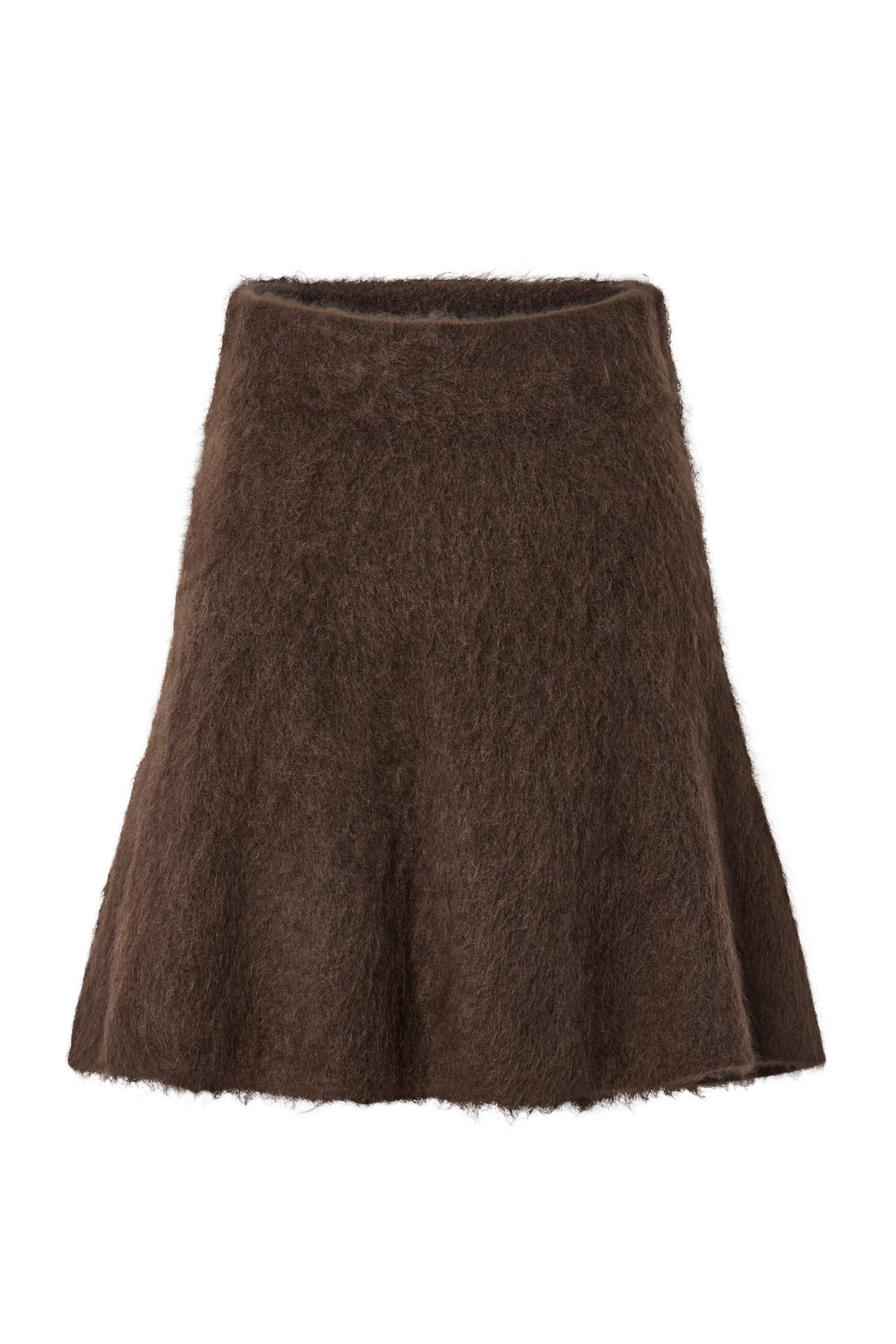 Yastilde Hw Mohair Blend Knit Skirt Noos - Mole Melange