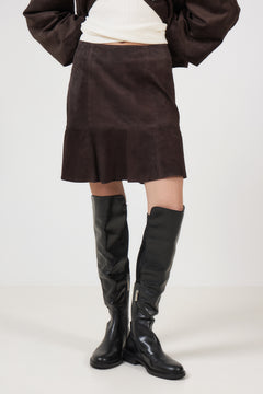 Yascolly Hw Suede Skirt - Coffee Bean