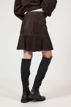 Yascolly Hw Suede Skirt - Coffee Bean