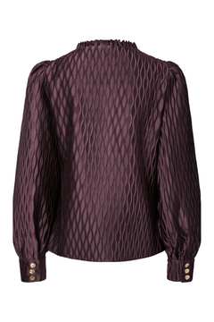 Yasripple Ls V-Neck Shirt S. Noos - Plum Perfect