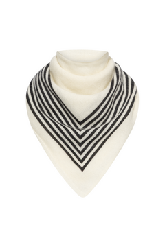 Striped Scarf - Cream & Black