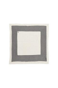 Striped Scarf - Cream & Black