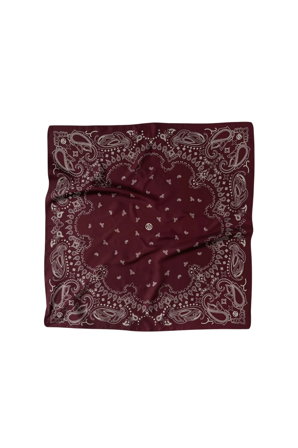 Paisley Scarf - Wine Red & White