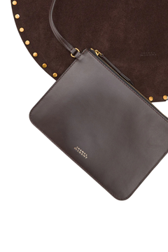 Oskan Hobo Soft Suede Leather Studded - Coffee