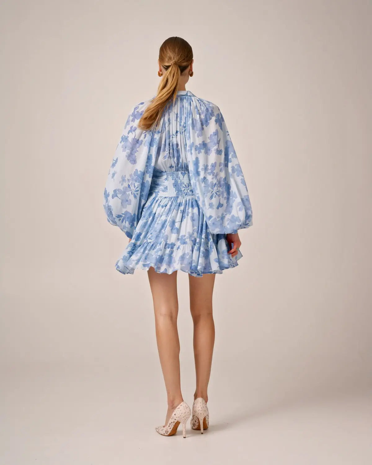 Chiffon Mini Dress - Skye Blue