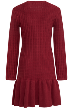 Gerda Crochet Mini Dress - Burgundy