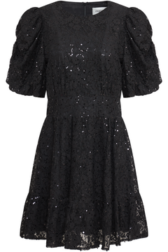 Santi Mini Glitter Dress - Black