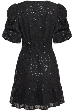 Santi Mini Glitter Dress - Black