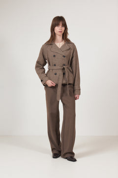 Veraic Trenchcoat - Brown Checks