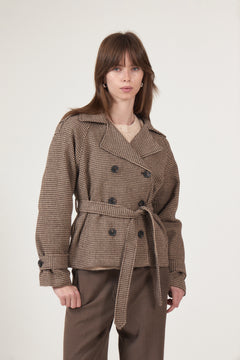 Veraic Trenchcoat - Brown Checks