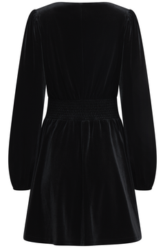 Gry Velvet Mini Dress - Black