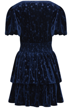 Jade Velvet Mini Dress - Navy