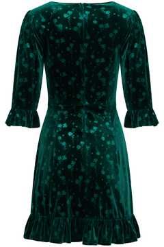 Sissel Velvet Mini Dress - Green