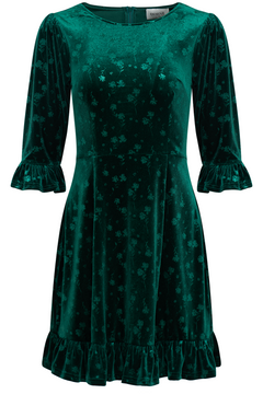 Sissel Velvet Mini Dress - Green