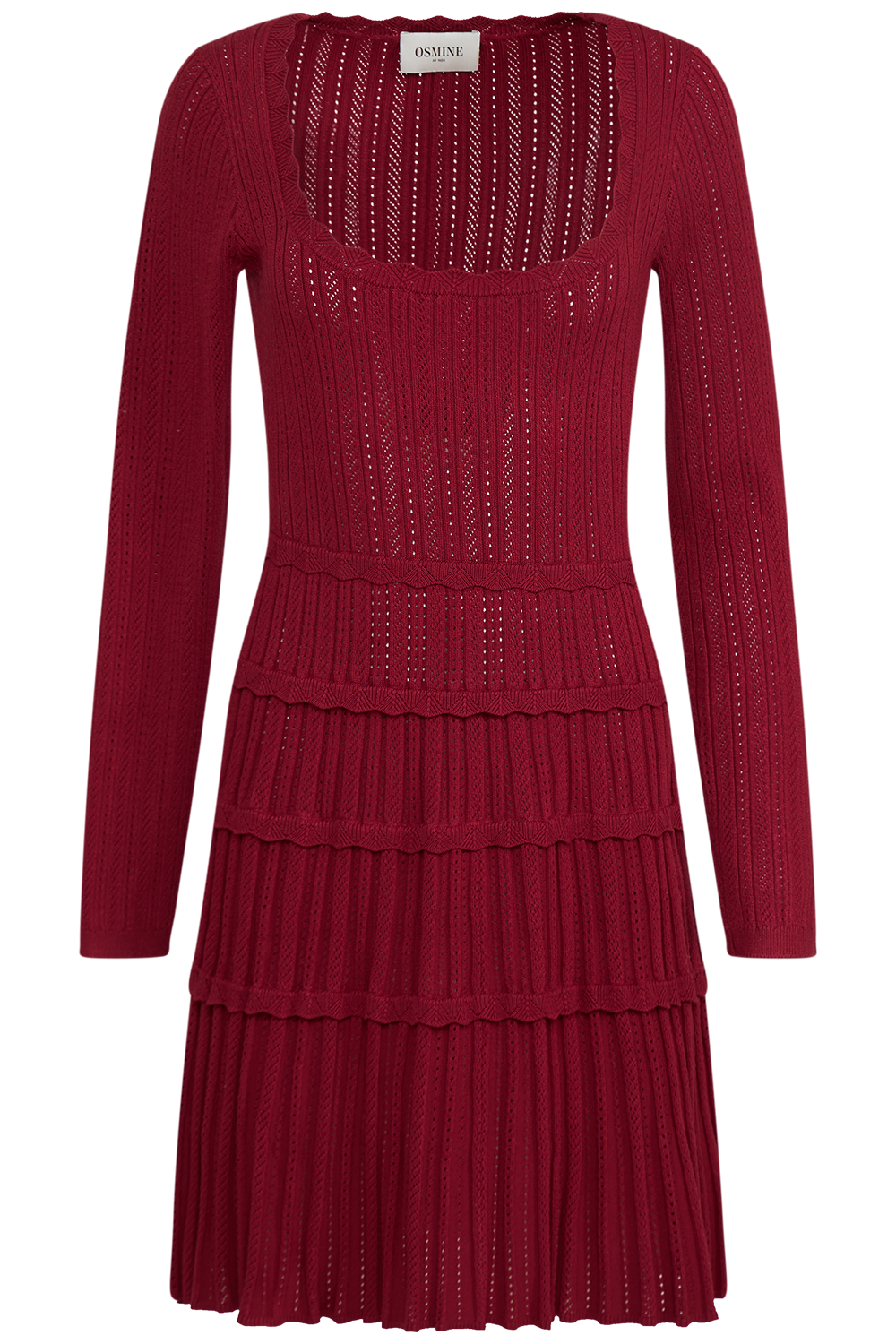 Milla Knit Mini Dress - Burgundy