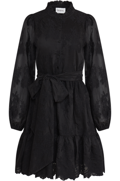 Sagali Wide Lace Dress - Black