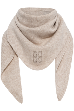 Victoria Cashmere Triangle Scarf - Sand