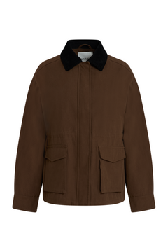 Camilla Cotton Utility Jacket - Dark Brown