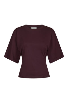 Asha Boxy Tee - Bordeaux